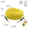 Interstate Pneumatics 3/8in 100 ft Yellow Hybrid Polymer Hose With 1/4in Brass Industrial 6-Ball Coupler & Steel Plug HH16-100H44BS - alternate 6